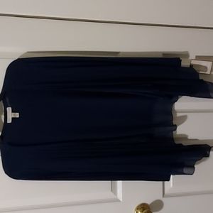 Chiffon trim flyaway peacoat